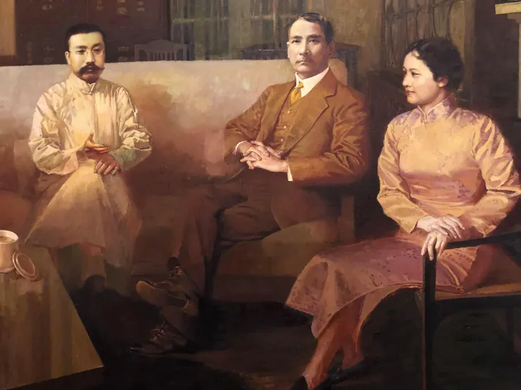 油畫 李大釗來訪