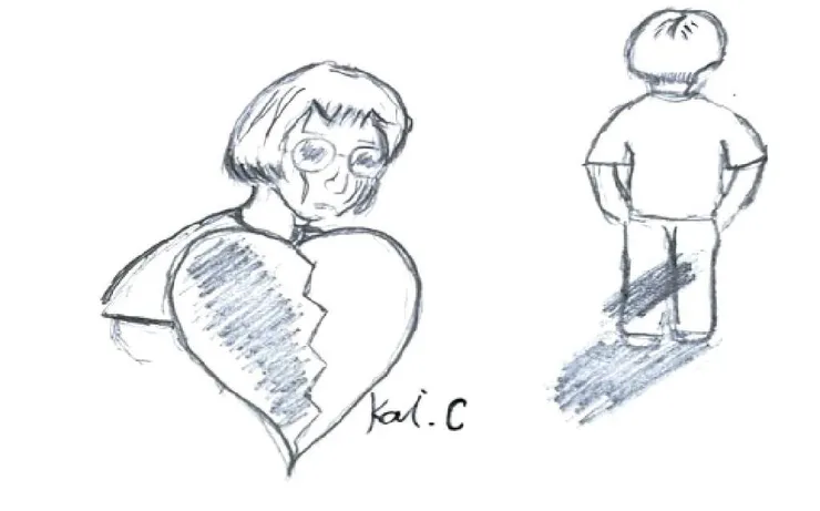 你頭也不回的走，留下我獨自心碎。