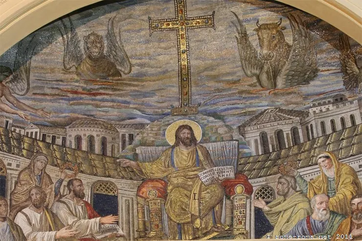 聖普正珍大殿後殿的馬賽克鑲嵌畫。