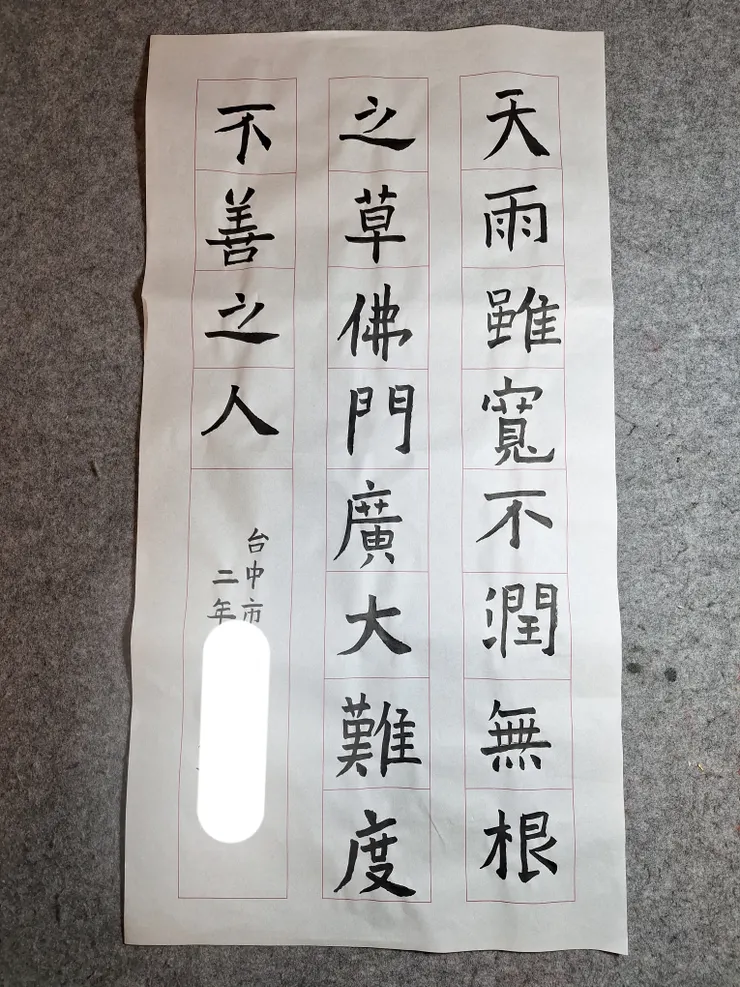 參加中原盃書法比賽作品