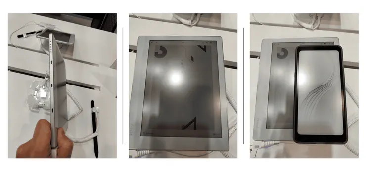 Pubook 2的外觀 (Boox Palma 2為大小參考)