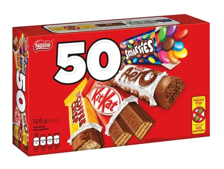 Coffee Crispy, Kit Kat, Aero, Smarties 四大天王