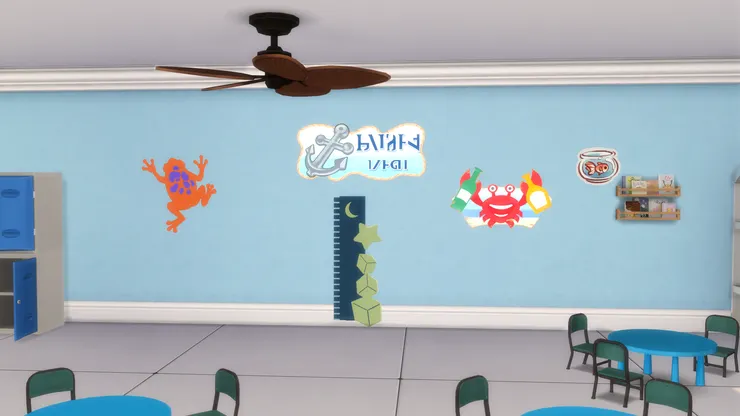 班別是有主題的。這班是海鮮--不、是海洋生物才對。(自由老是想著吃！)