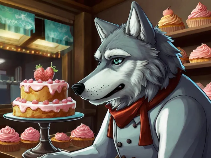 最後送上一張成年的狼蛋糕師,鐵漢柔情的感覺