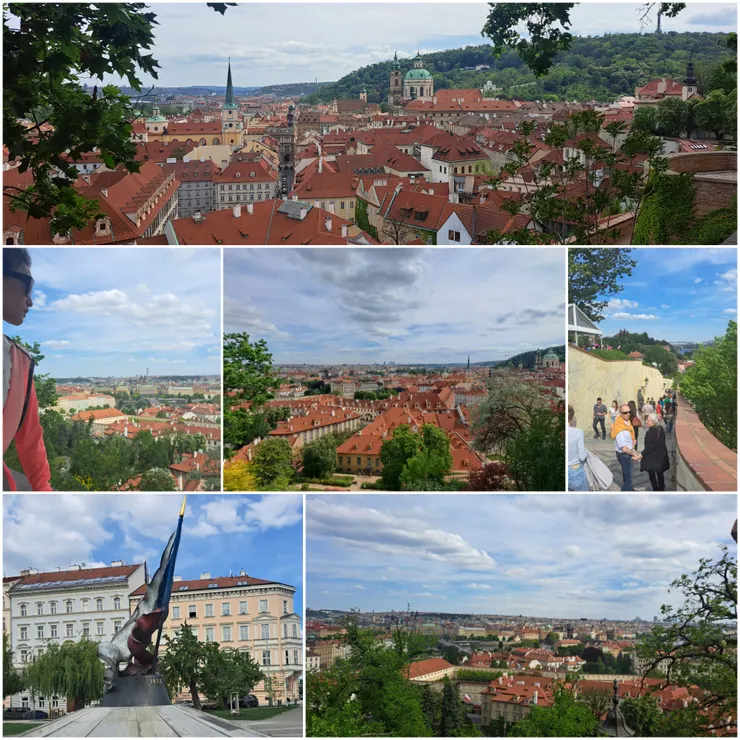 布拉格城堡出城, 俯瞰城市景...整齊的紅磚瓦屋頂