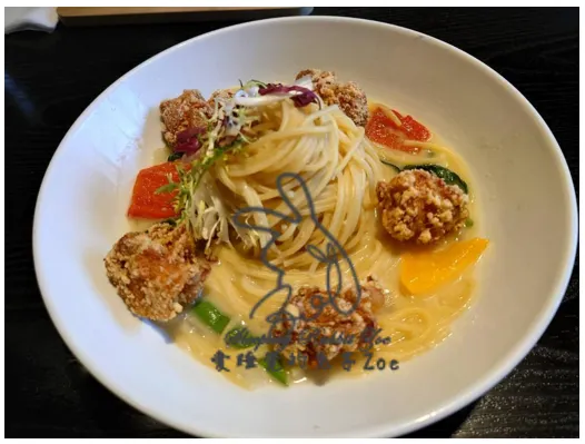 蒜香鹹酥雞義大利麵