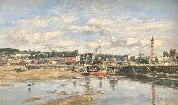 <約納河上的橋樑(黃昏)> 查爾斯——弗朗索瓦·道比尼  攝於《印象派—從莫內到美國：光、跨越海洋》展覽 富邦美術館 