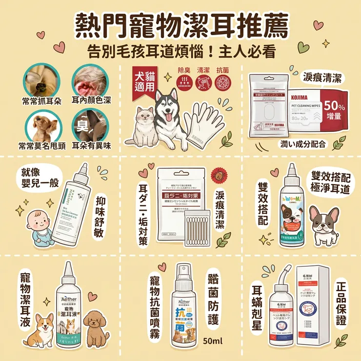 【寵物潔耳液推薦】終結毛孩耳朵發臭！Dcard/PTT獸醫推薦評比：黑垢耳蟎/酵母菌感染，依鈦/歐豆K潔耳液