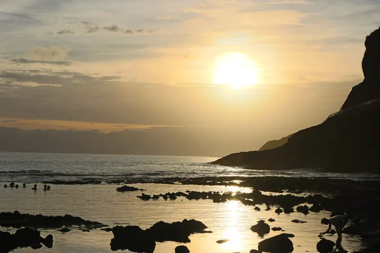 綠島白沙灣的美麗夕陽