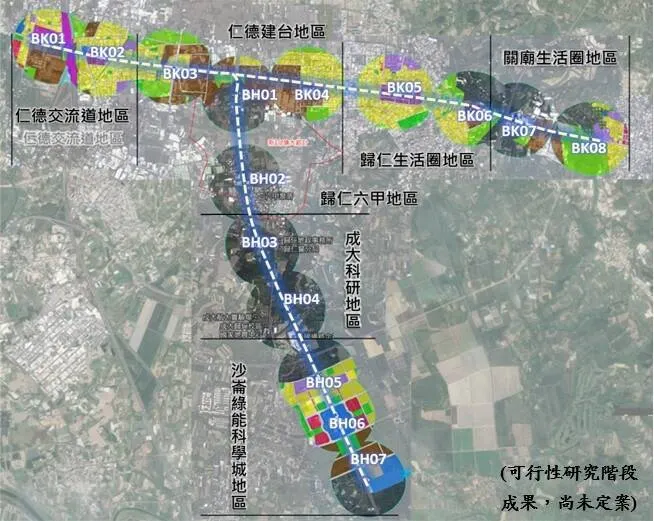 延伸段路線圖 圖片來源:自由時報