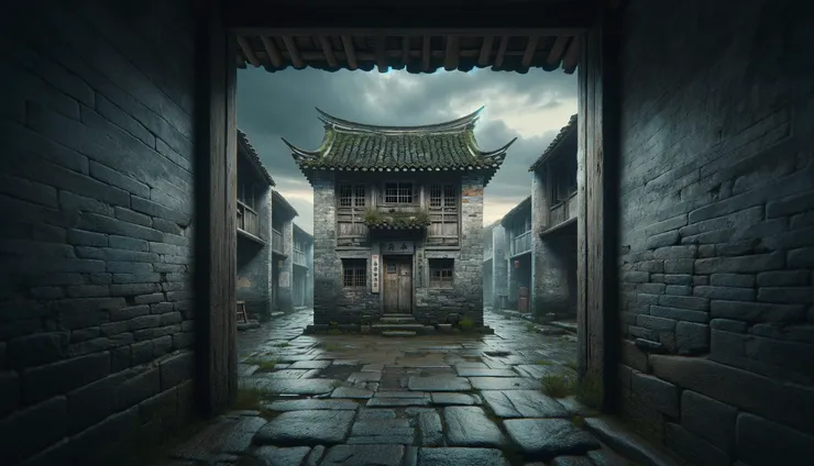 巷底的矮房 - by AI 生成