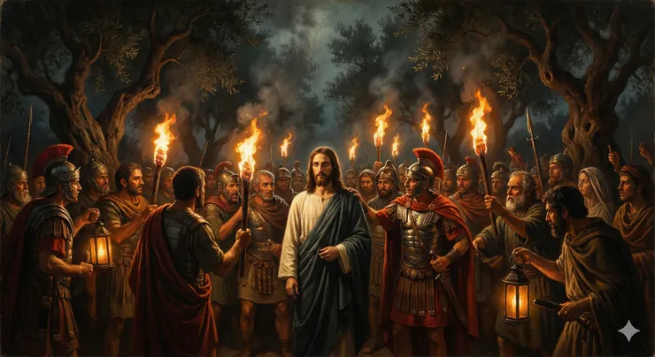 耶穌深夜在客西馬尼園被捕