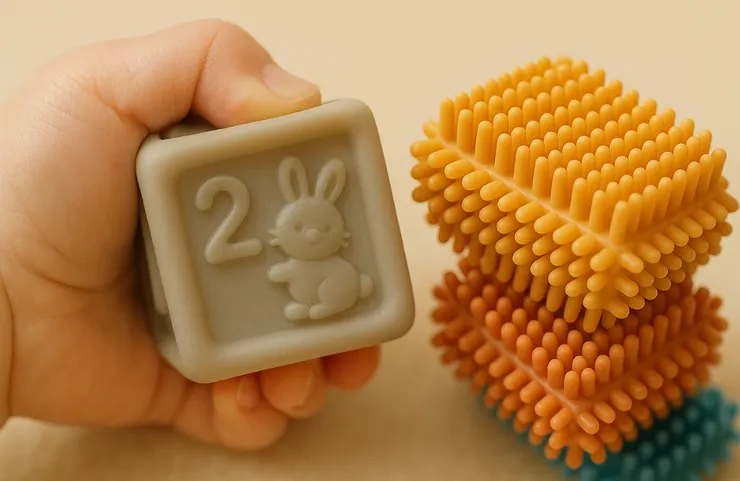 軟積木、鬃毛積木能帶給孩子不同觸感。