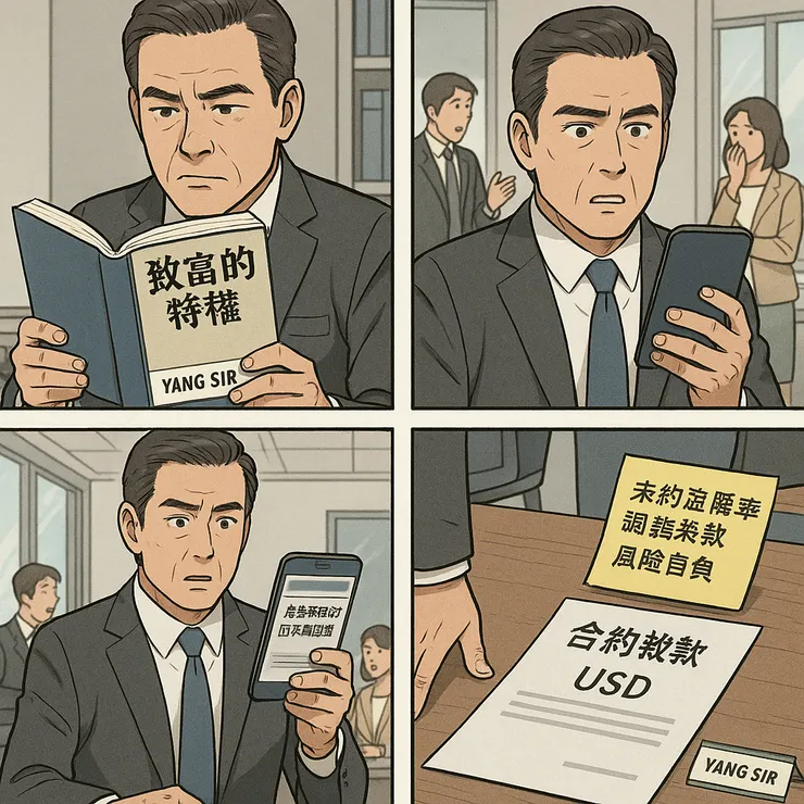 契約交易所約定給付貨幣是外幣，容易受到國際局勢變動的影響