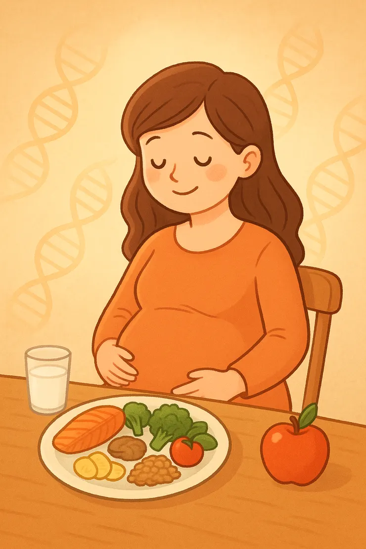 懷孕時均衡飲食，幫基因燈光調到最理想的亮度。