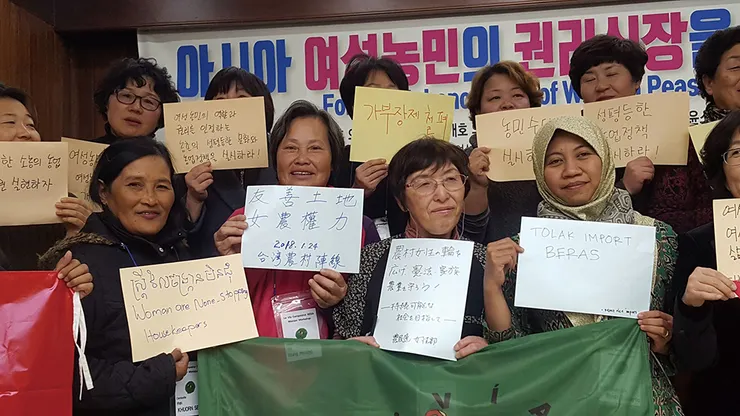 ▲各國女農寫下女性期許。