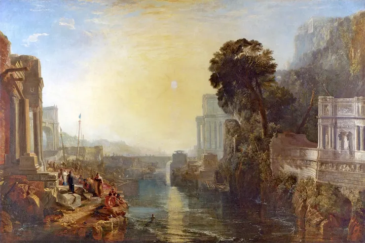 特納(J. M. W. Turner)的畫作《狄多建立迦太基，或迦太基帝國的崛起》於1817年在皇家藝術學院展出，其靈感來自《埃涅阿斯紀》。畫中描繪了狄多建立的迦太基城。帝國的興衰史是特納一生關注的主題，他創作了十幅以「迦太基」帝國為主題的重要作品。