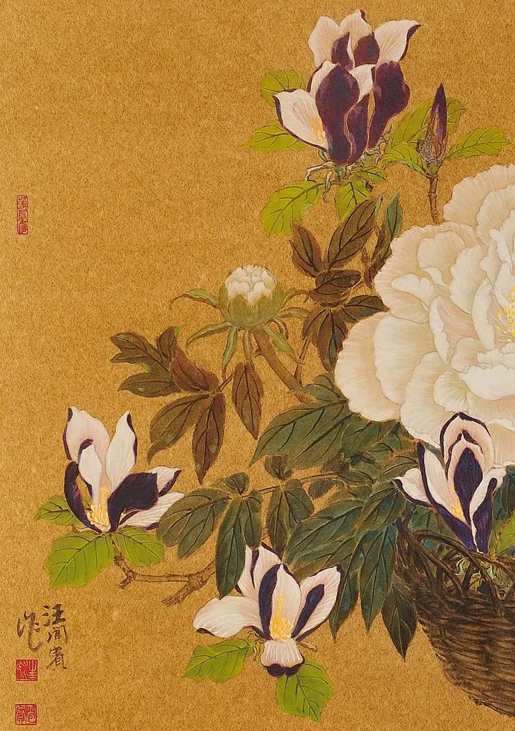 〈一籃春色〉局部－辛夷花