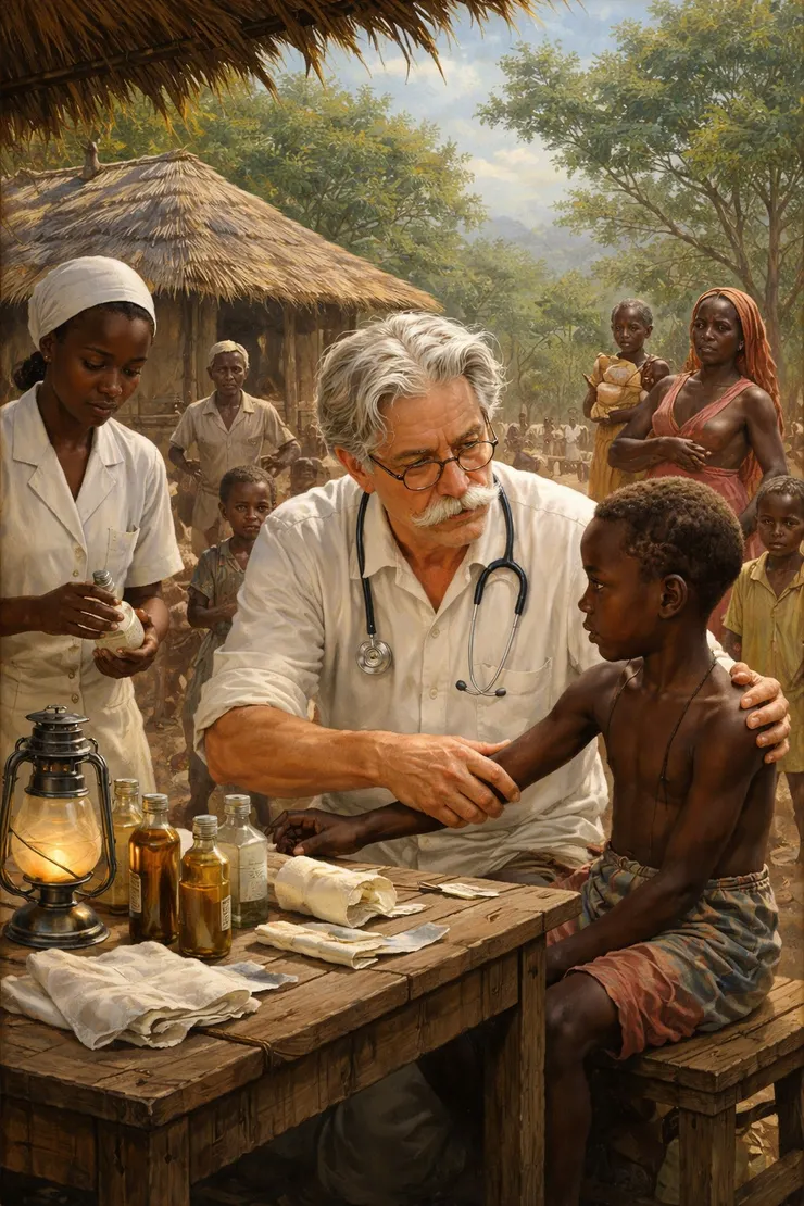 史懷哲醫生治療非洲孩童