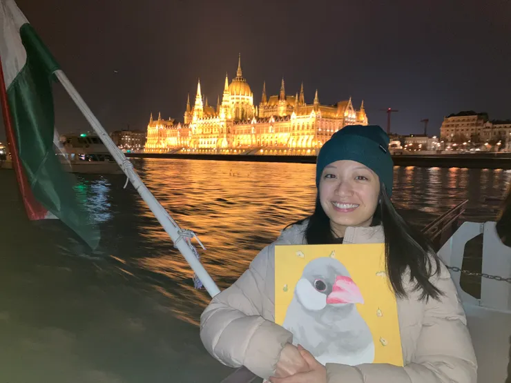 我與貝貝在布達佩斯，如果他靈魂出竅來歐洲，那就當我們一起玩過吧