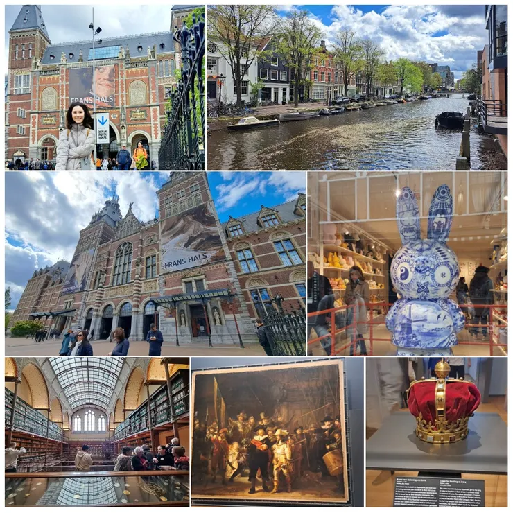 一路騎程的風景..荷蘭國家博物館可在網上購票, 可直接憑證進去, 名畫皇家收藏饗宴..館藏人潮很多