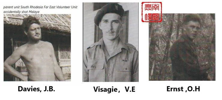 葬於蕉賴公墓的3名“C中隊”烈士。- 照片摘自South Africa War Graves Project網上資料庫。