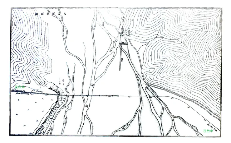 大安溪橋完工通車時在南岸上游設置水制減緩水流，藉此減少了原本要蓋的4跨桁架橋(取自《台灣鐵道史》)