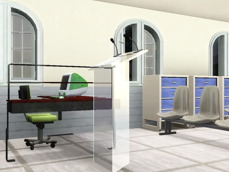 這個房間的講台是這樣子。