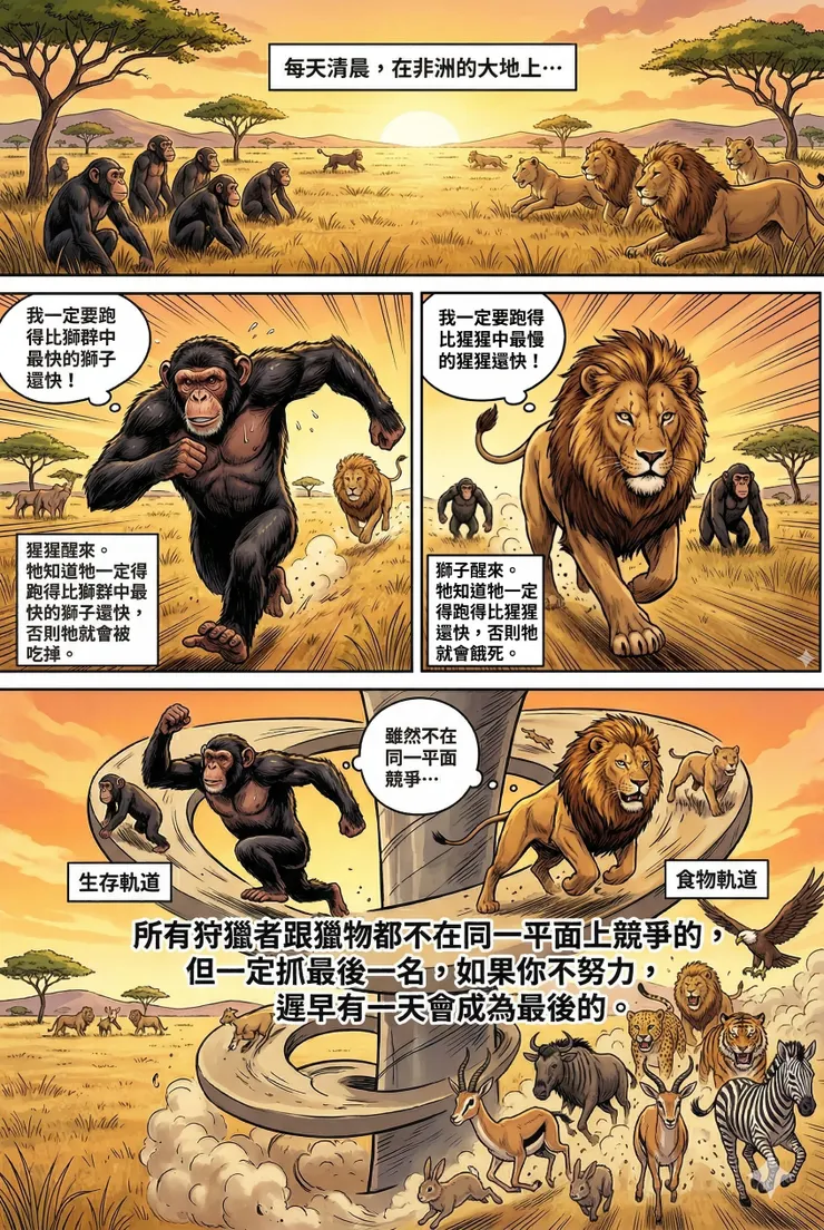 草原上的狩獵者與獵物