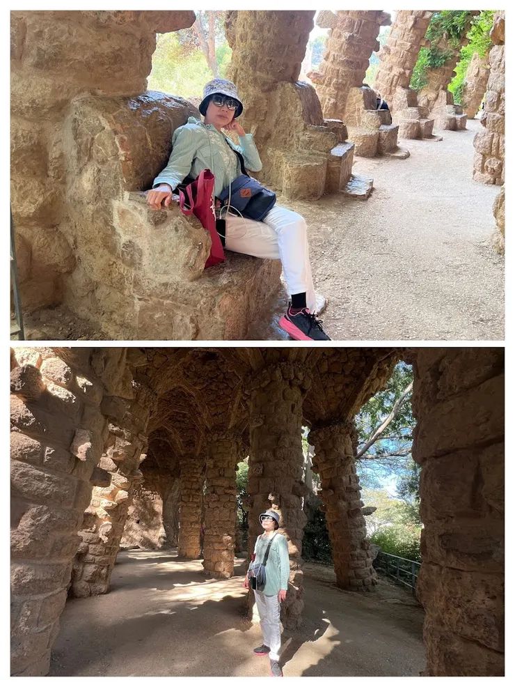 石柱迴廊裡很涼快