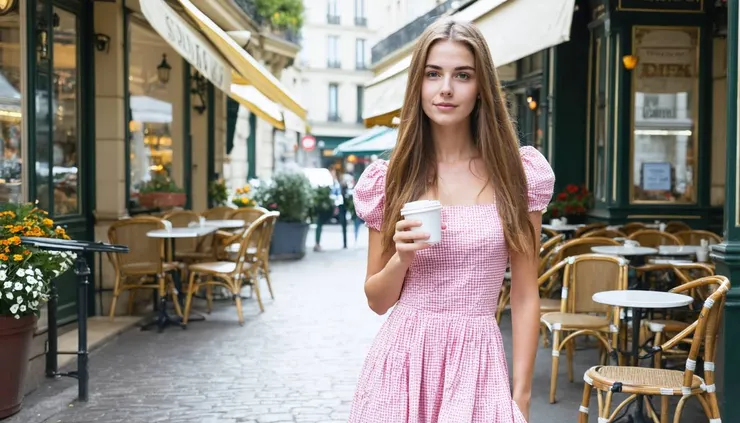 Paris 像復古優雅的巴黎女孩 (圖片 : AI生成圖)
