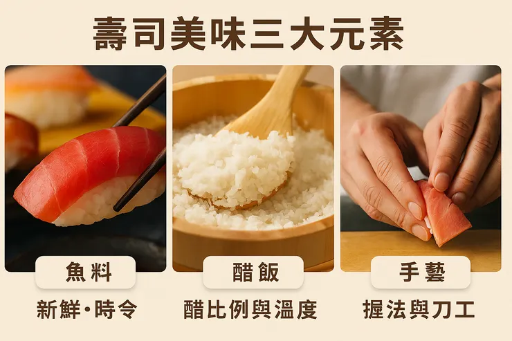 壽司美味的三大元素