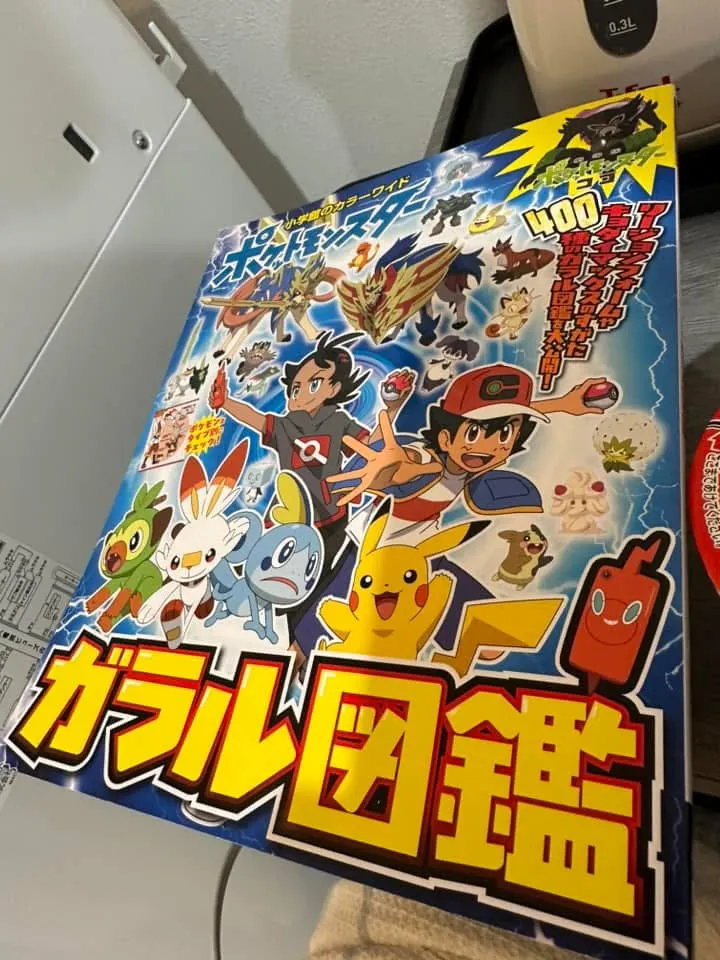 旅途中買的寶可夢工具書；凡事喜歡的書本，只要不超出界線都可以來一本
