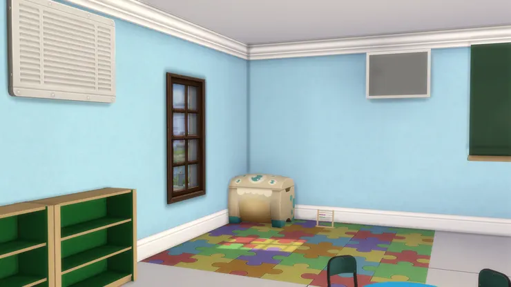 這裏叫玩具角，箱裏放了很多益智玩具，雖然箱子很醜陋...