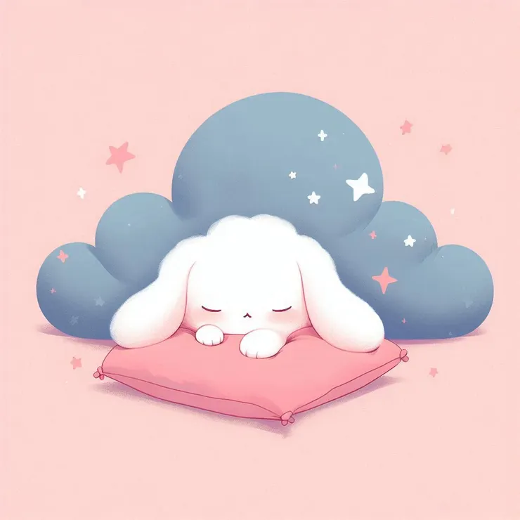 AI畫出一隻在睡覺的兔子，既然如此，那兔子還是睡覺好了！XDDDD！