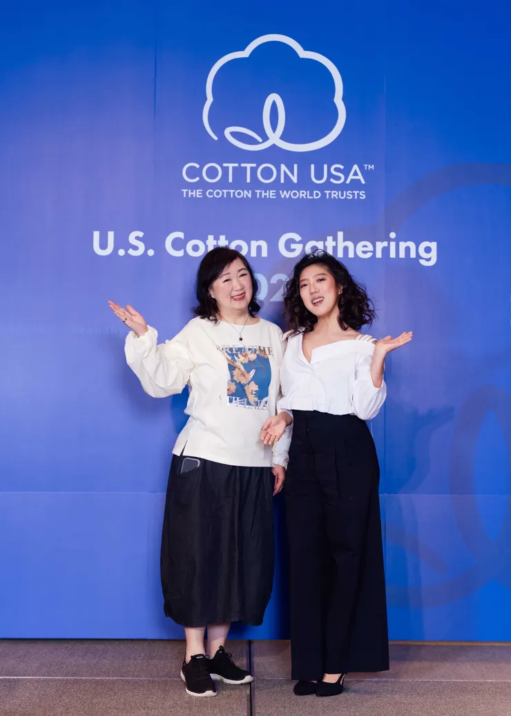 左起美國國際棉花協會邱秀玲駐台代表、李竺芯。（圖：美國棉）
