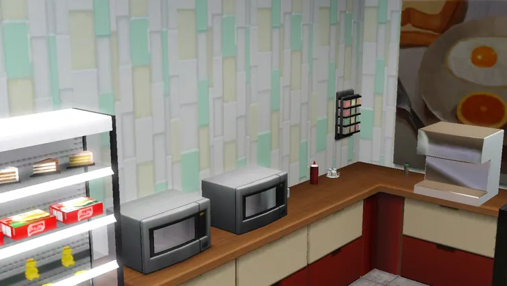 進食區我設計成很常見的模樣，不想花巧，簡潔就是美。