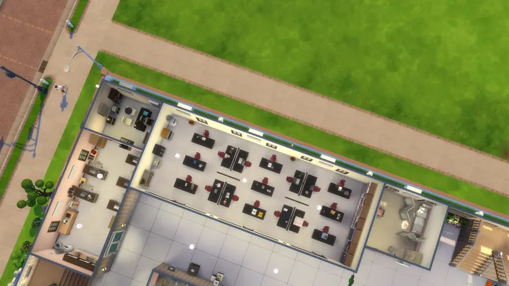 從這張圖可以看到左邊的是校務處、校長室和右邊的教員室。