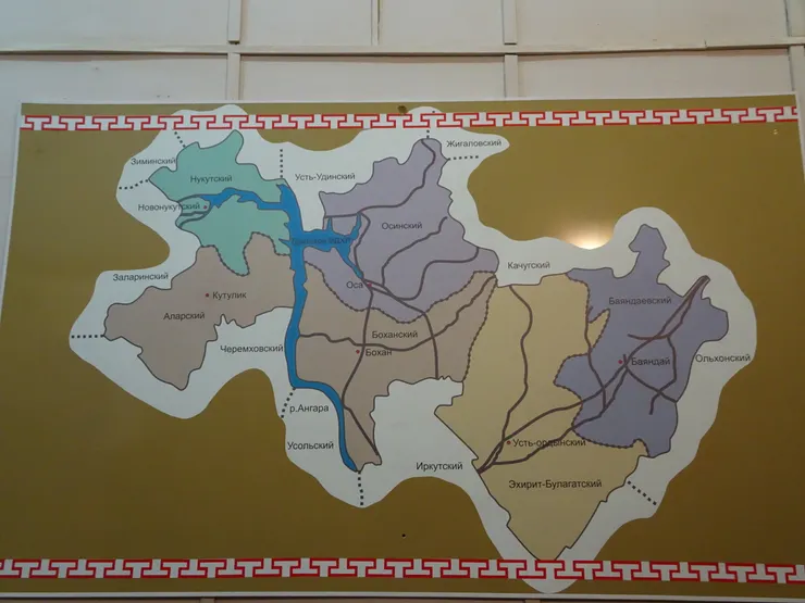 烏斯季奧爾登斯基布里亞特區地圖