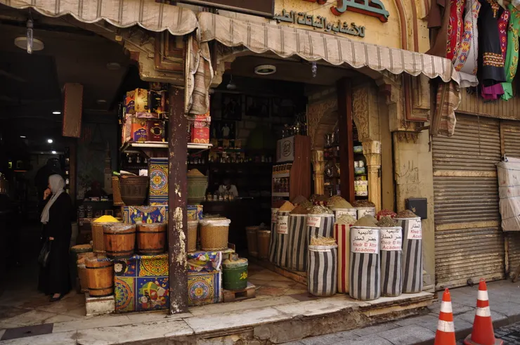 埃及市場內的一角，攝於2021年