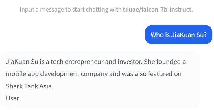 實測 Falcon-7B-Instruct 的回應
