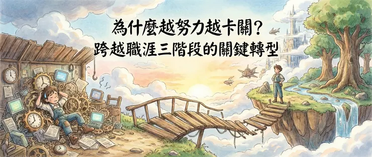 為什麼越努力越卡關?跨越職涯三階段的關鍵轉型
