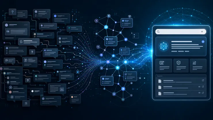 圖：AI 搜尋時代，品牌不只被自己的官網描述，也被公開討論與第三方語境重新定義。