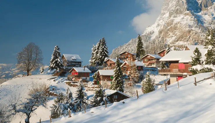 瑞士冬天美麗小鎮