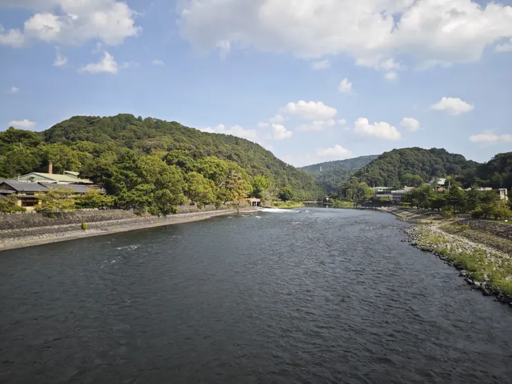 朝霧橋上看到的宇治川