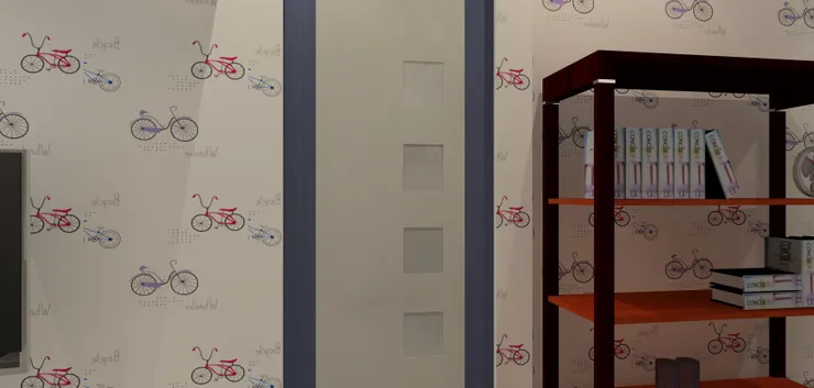 原來廚房門只得旁邊那些正方形是玻璃,又是另一種設計。