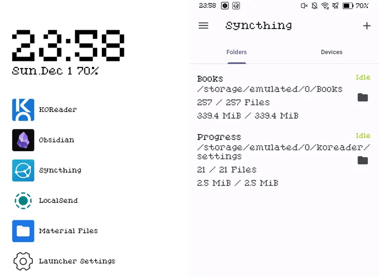 麥克使用第三方的桌面、閱讀軟體與資料同步方式,不需要真正使用Boox生態系中的任何服務就能滿足需求