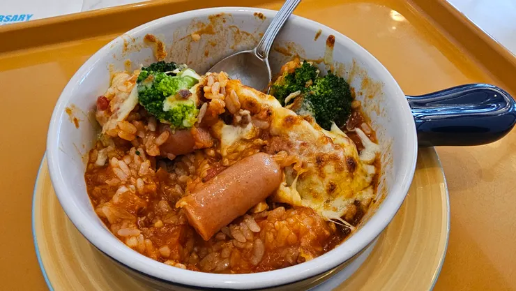 這是我點的德式香腸焗烤飯!