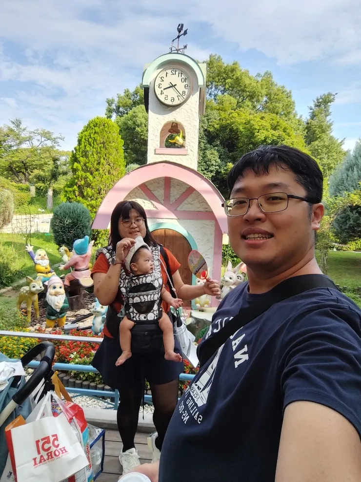 珍豬:爸比我吃飽了，我們上路吧😁