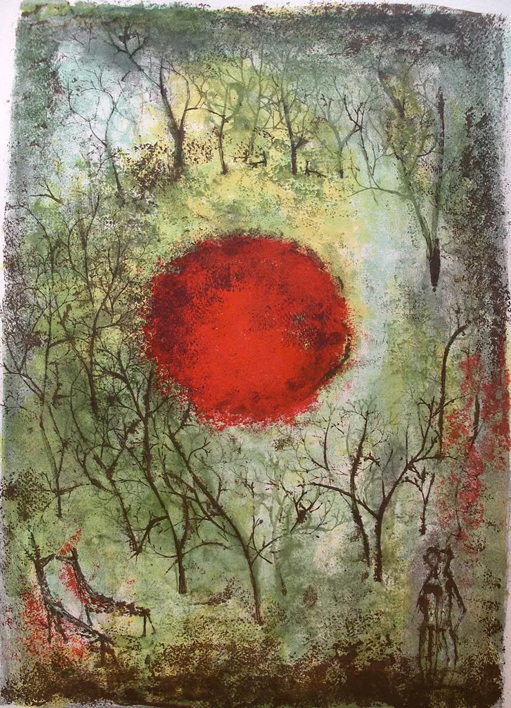 Le Soleil Rouge，趙無極